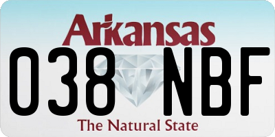 AR license plate 038NBF