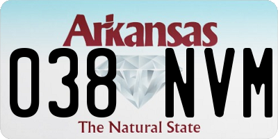 AR license plate 038NVM