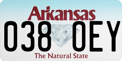AR license plate 038OEY