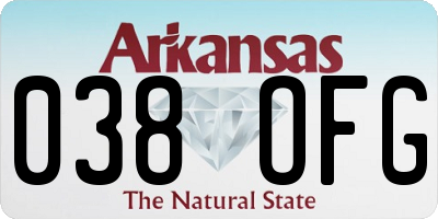 AR license plate 038OFG