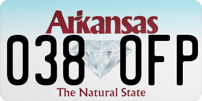 AR license plate 038OFP