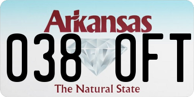 AR license plate 038OFT