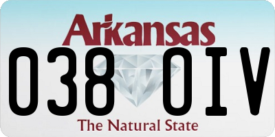 AR license plate 038OIV