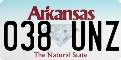 AR license plate 038UNZ