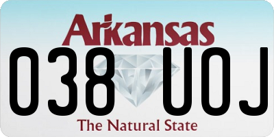 AR license plate 038UOJ