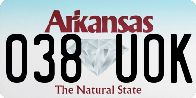 AR license plate 038UOK