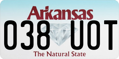 AR license plate 038UOT