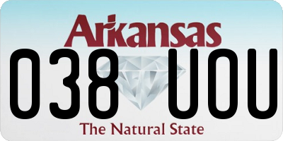 AR license plate 038UOU