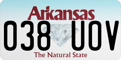 AR license plate 038UOV