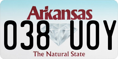 AR license plate 038UOY