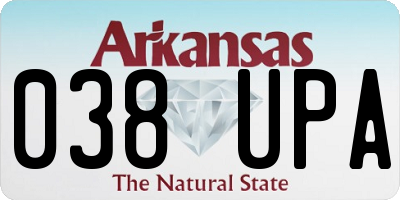 AR license plate 038UPA