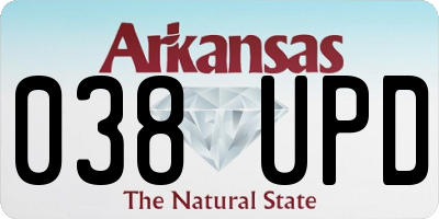 AR license plate 038UPD