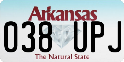 AR license plate 038UPJ