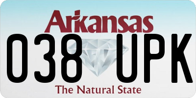 AR license plate 038UPK