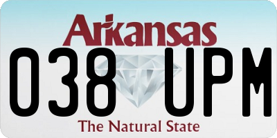 AR license plate 038UPM