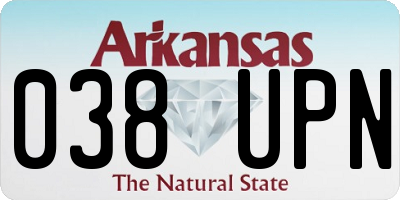 AR license plate 038UPN