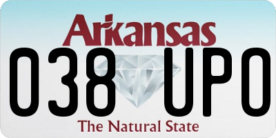 AR license plate 038UPO
