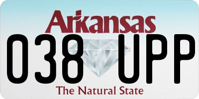 AR license plate 038UPP