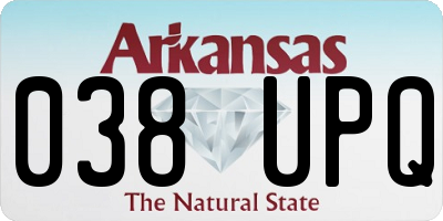 AR license plate 038UPQ