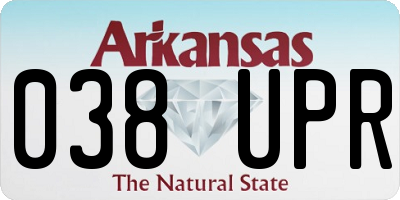 AR license plate 038UPR