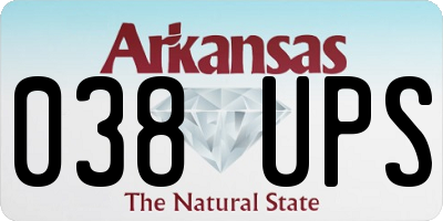 AR license plate 038UPS