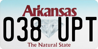 AR license plate 038UPT