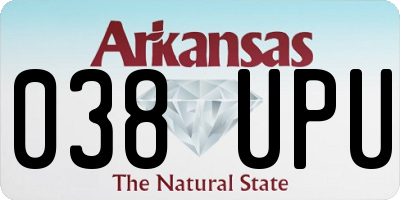 AR license plate 038UPU