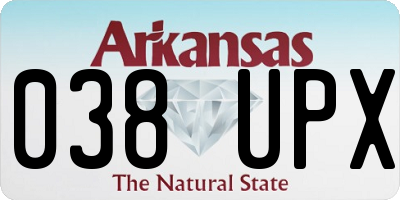 AR license plate 038UPX