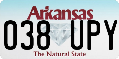 AR license plate 038UPY