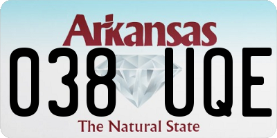 AR license plate 038UQE