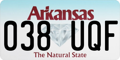 AR license plate 038UQF