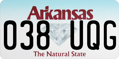 AR license plate 038UQG