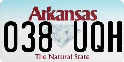 AR license plate 038UQH