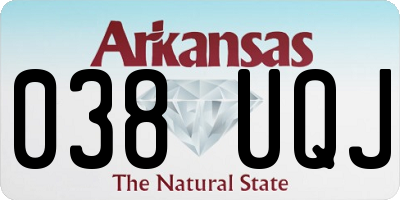 AR license plate 038UQJ