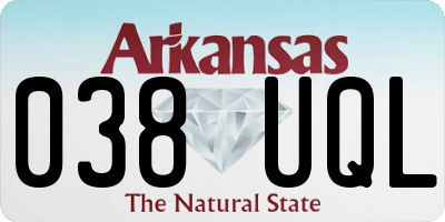 AR license plate 038UQL