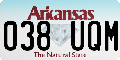 AR license plate 038UQM