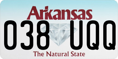 AR license plate 038UQQ