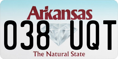 AR license plate 038UQT