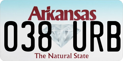 AR license plate 038URB