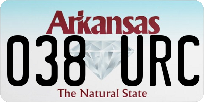 AR license plate 038URC