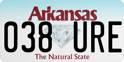 AR license plate 038URE