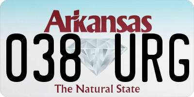 AR license plate 038URG