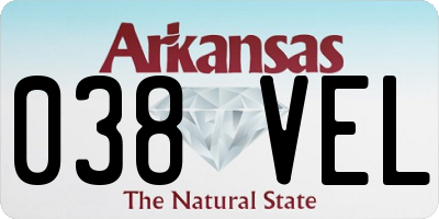 AR license plate 038VEL