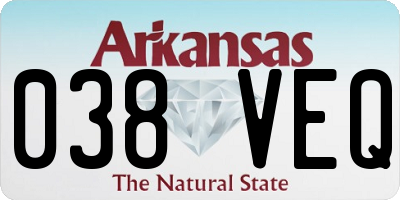 AR license plate 038VEQ