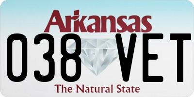 AR license plate 038VET
