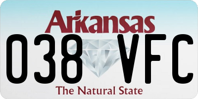 AR license plate 038VFC