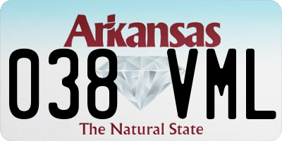 AR license plate 038VML