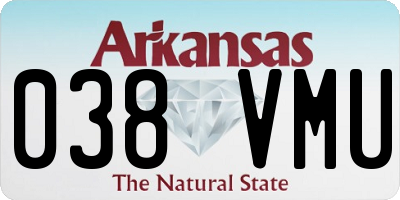 AR license plate 038VMU
