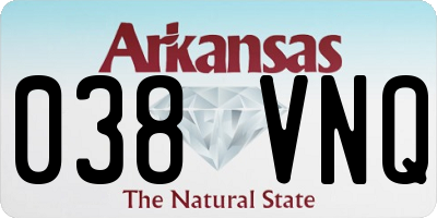 AR license plate 038VNQ