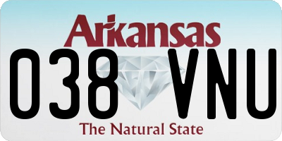 AR license plate 038VNU